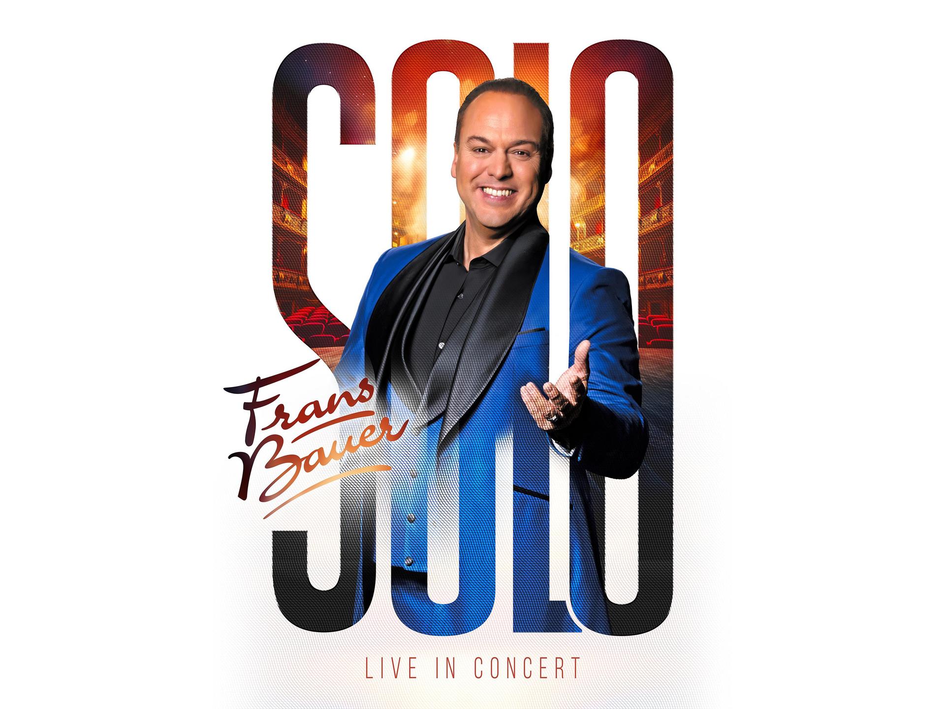 Frans Bauer, Promotiefoto van Frans Bauer in het woord Solo - de titel van zijn voorstelling