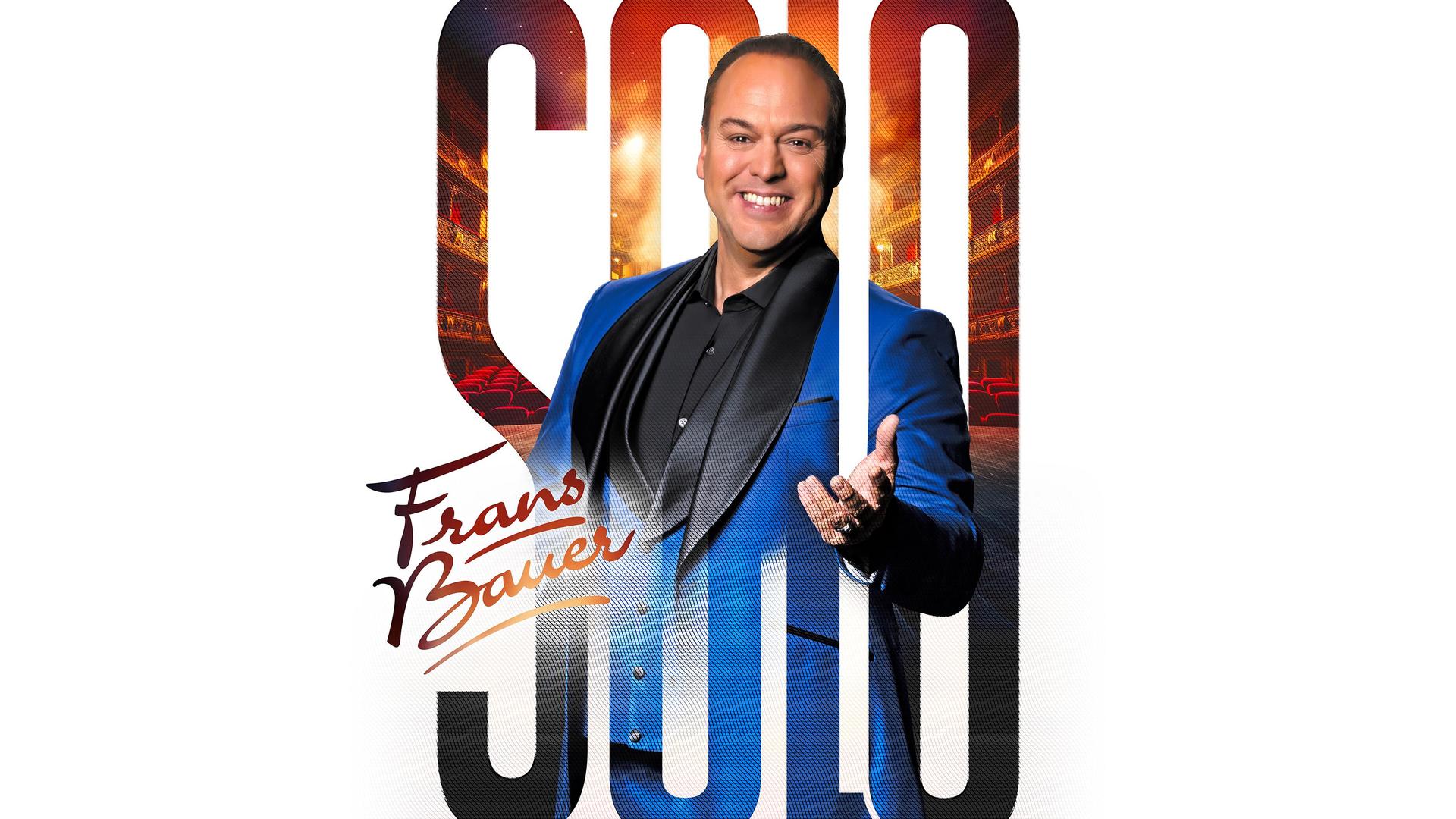 Frans Bauer, Promotiefoto van Frans Bauer in het woord Solo - de titel van zijn voorstelling
