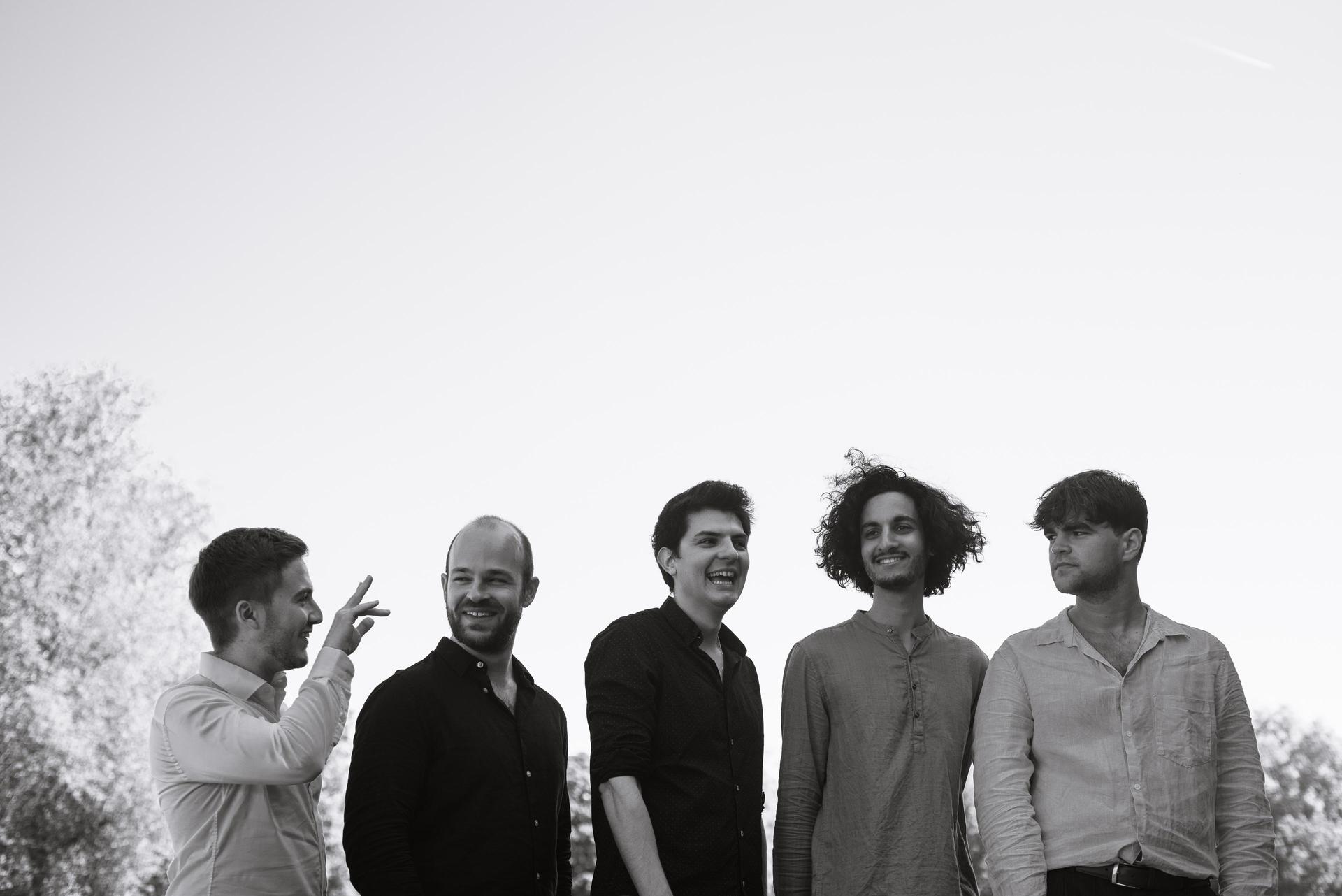 Promotiefoto van The Dam Jawn Kwintet