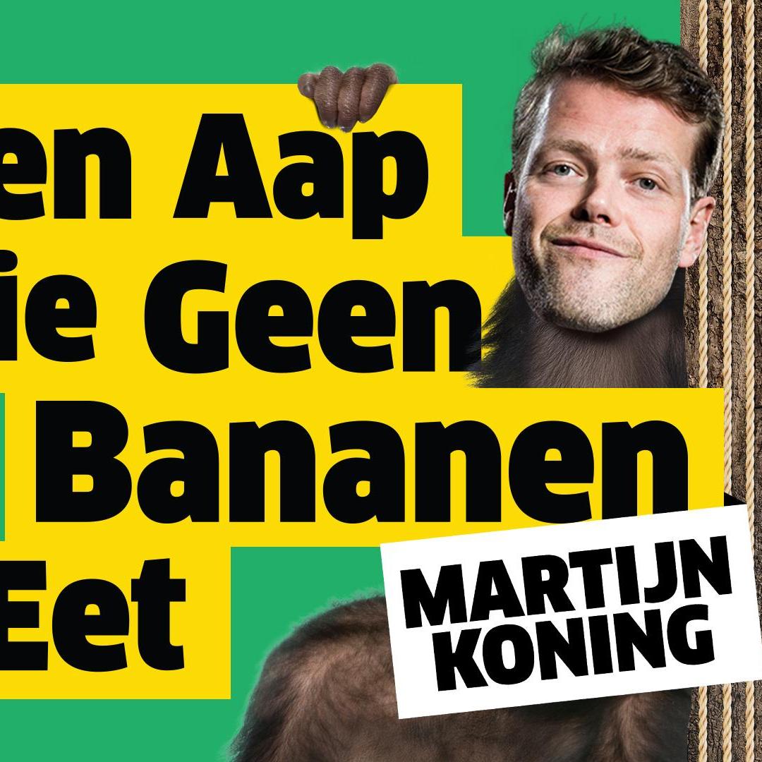 Martijn Koning, Promotiefoto van Martijn Koning als aap naast een boom