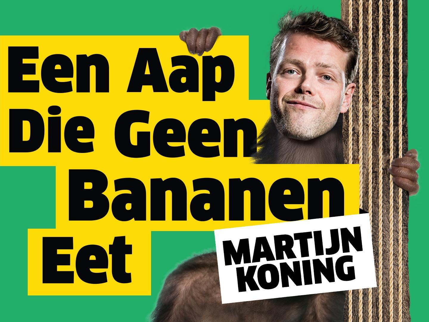 Martijn Koning, Promotiefoto van Martijn Koning als aap naast een boom