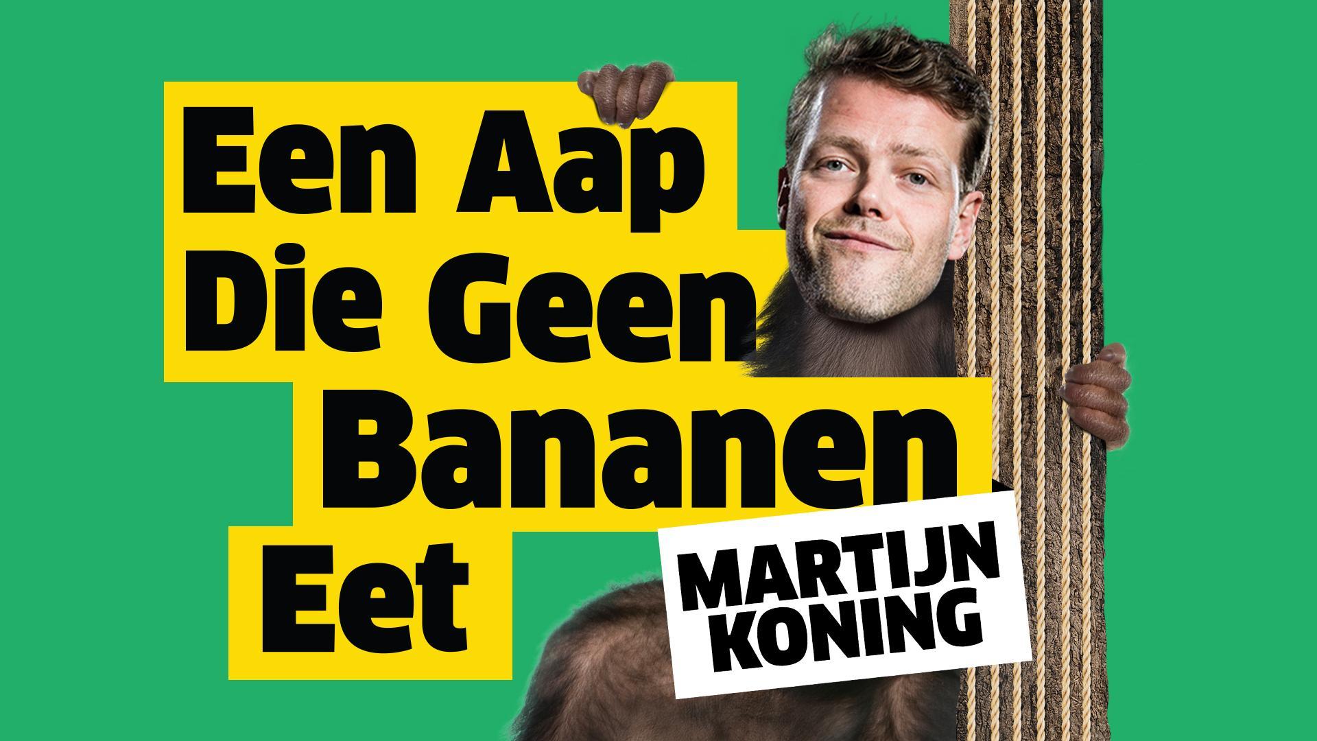 Martijn Koning, Promotiefoto van Martijn Koning als aap naast een boom