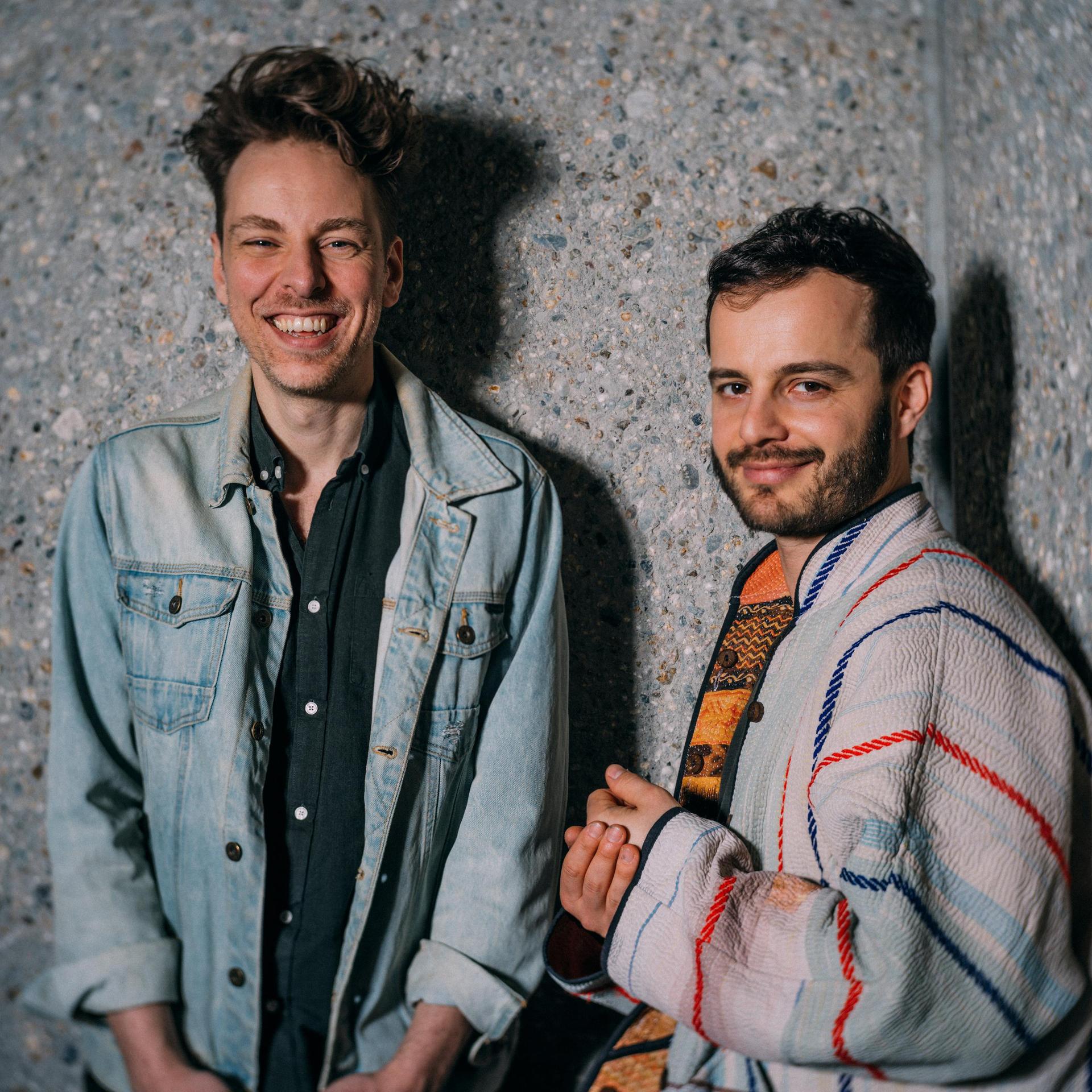 Stoep Jazz: Reinier Baas & Ben van Gelder, Promotiefoto van Reinier Baas en Ben van Gelder