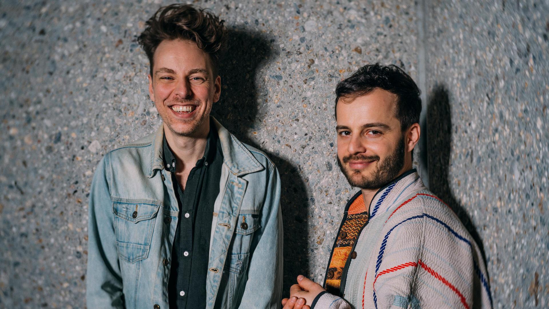 Stoep Jazz: Reinier Baas & Ben van Gelder, Promotiefoto van Reinier Baas en Ben van Gelder