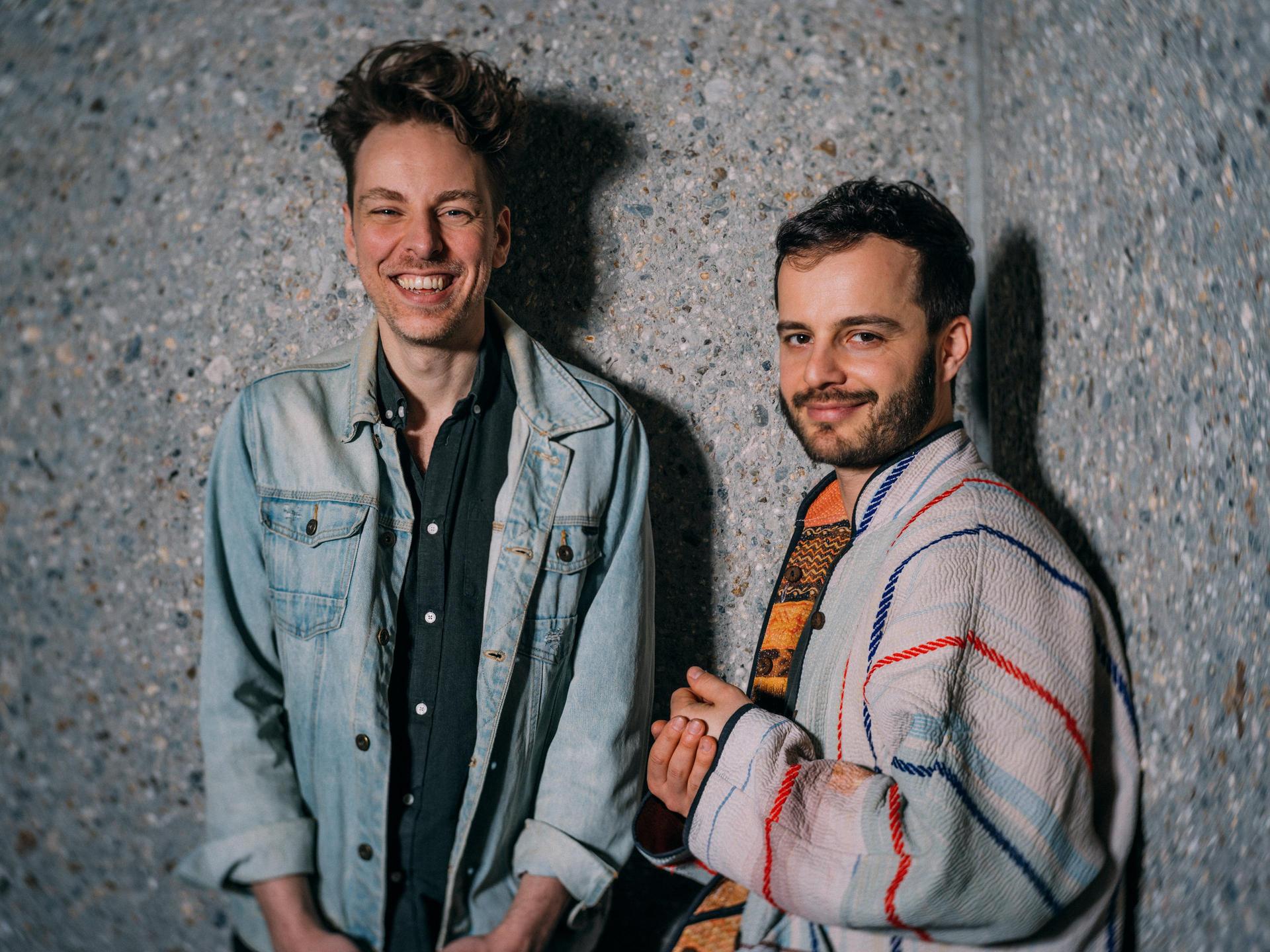 Stoep Jazz: Reinier Baas & Ben van Gelder, Promotiefoto van Reinier Baas en Ben van Gelder