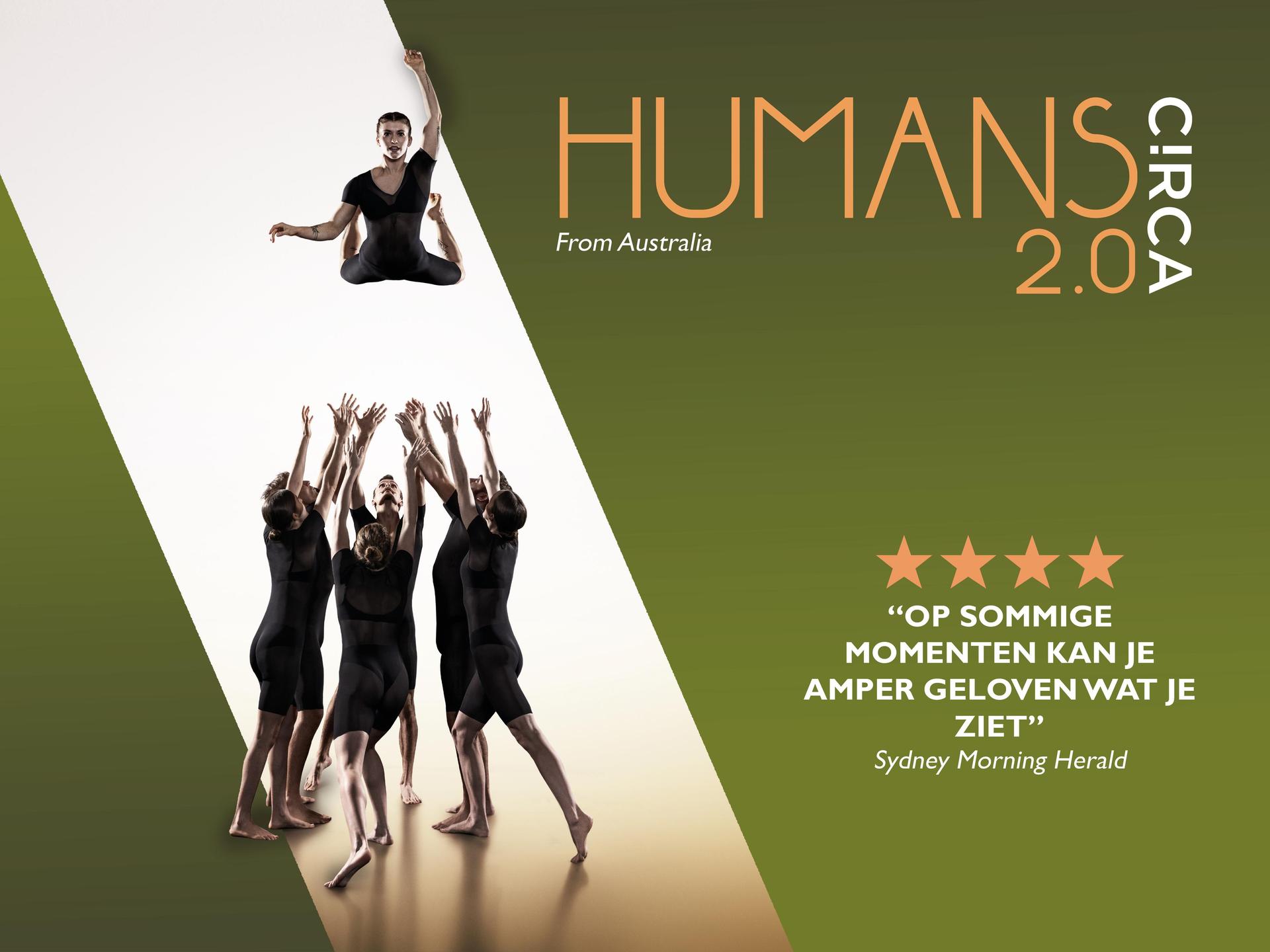 Circa , Promotie van Circa Humans 2.0 - 4 personen die iemand in de lucht gooien