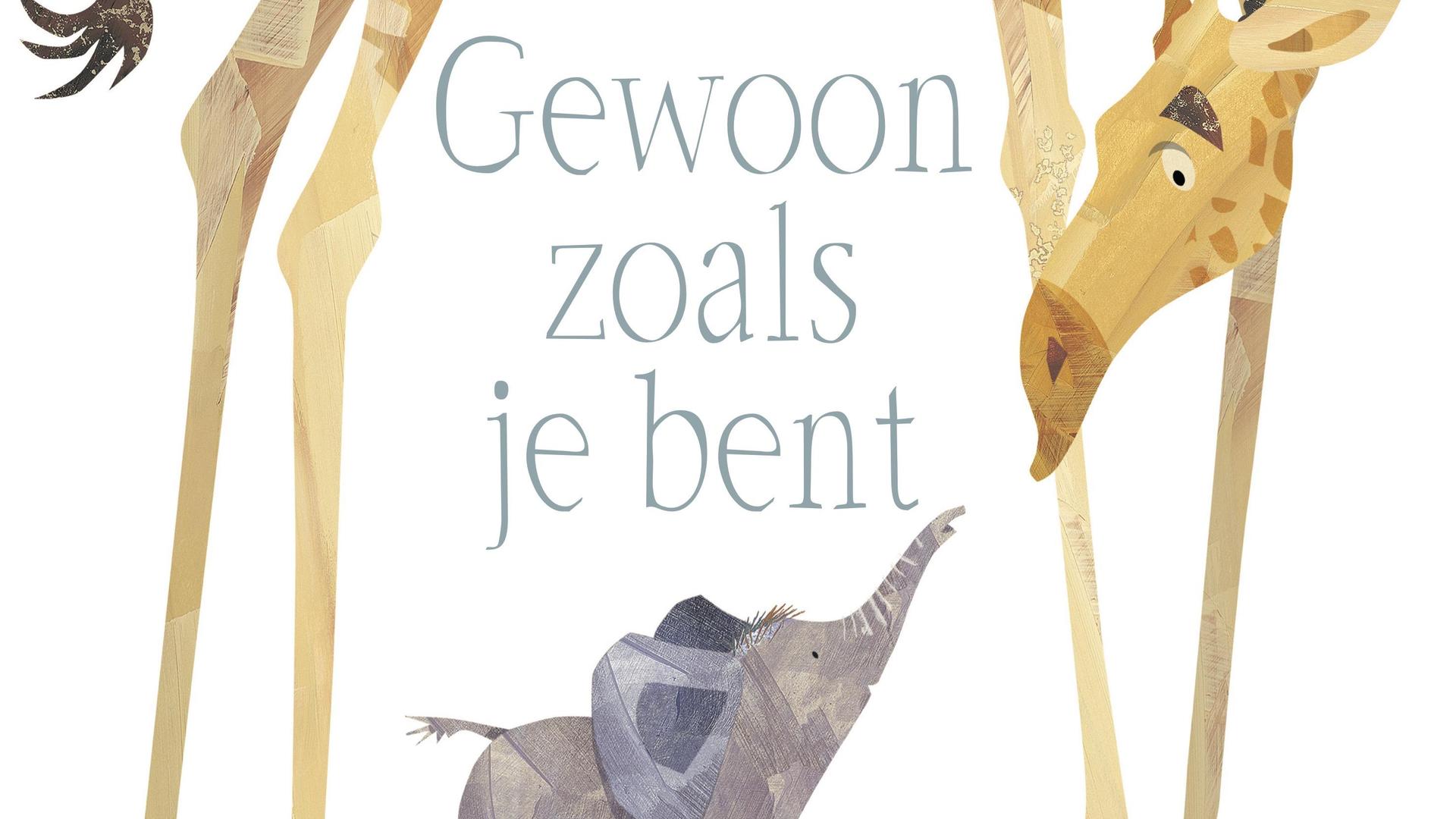 Gewoon zoals je bent (2+), Promotiefoto van Gewoon zoals je bent zoals boekomslag met een olifant en een giraffe