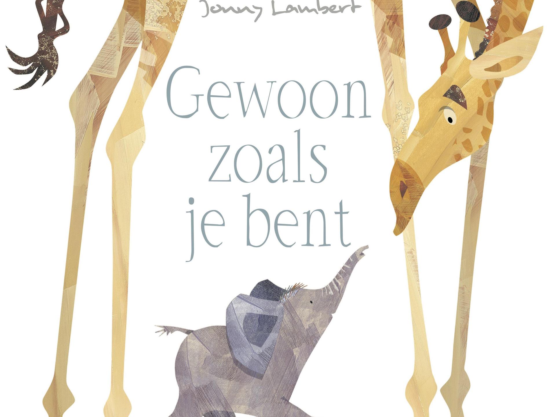 Gewoon zoals je bent (2+), Promotiefoto van Gewoon zoals je bent zoals boekomslag met een olifant en een giraffe