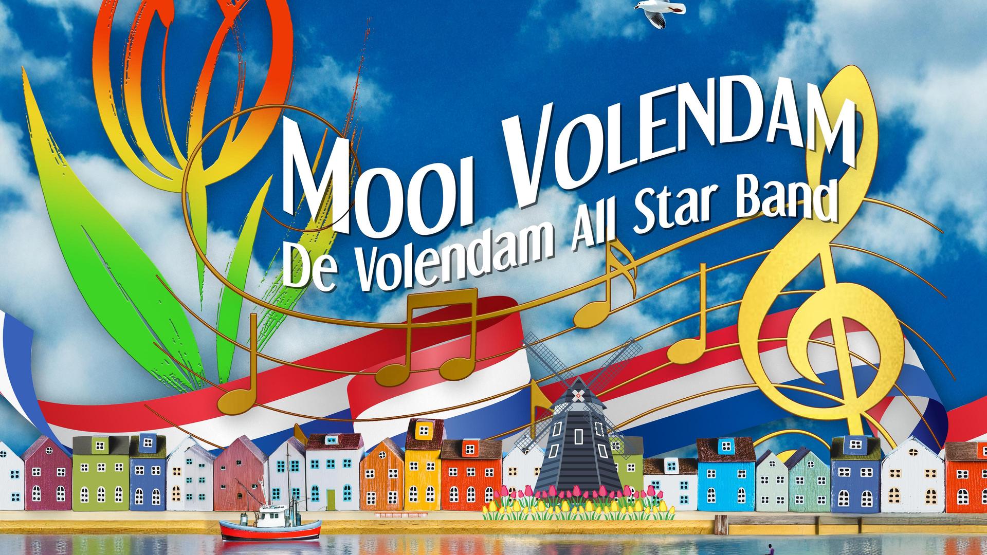 Mooi Volendam, Promotiefoto van De Volendam All Star Band op het podium