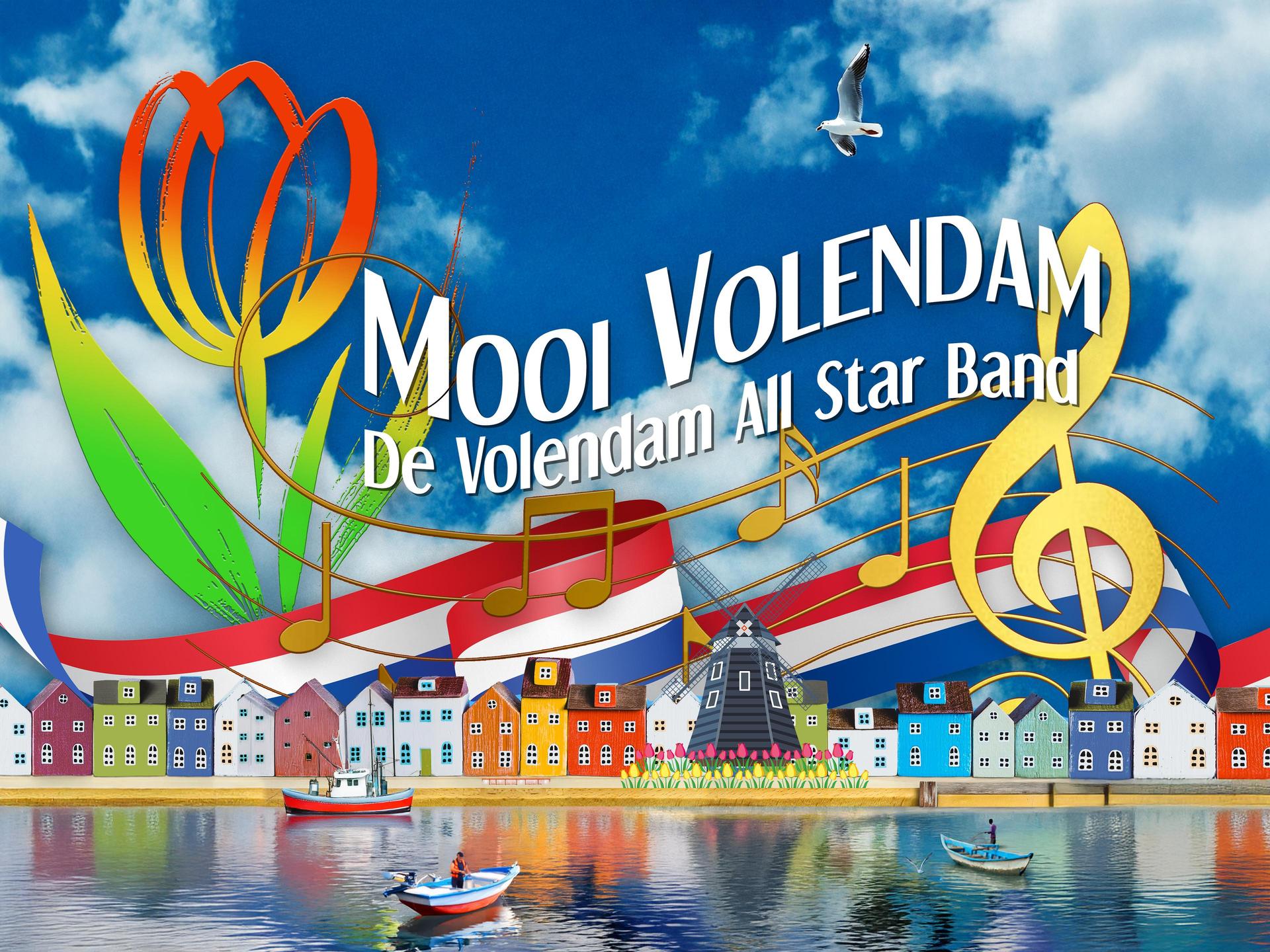 Mooi Volendam, Promotiefoto van De Volendam All Star Band op het podium