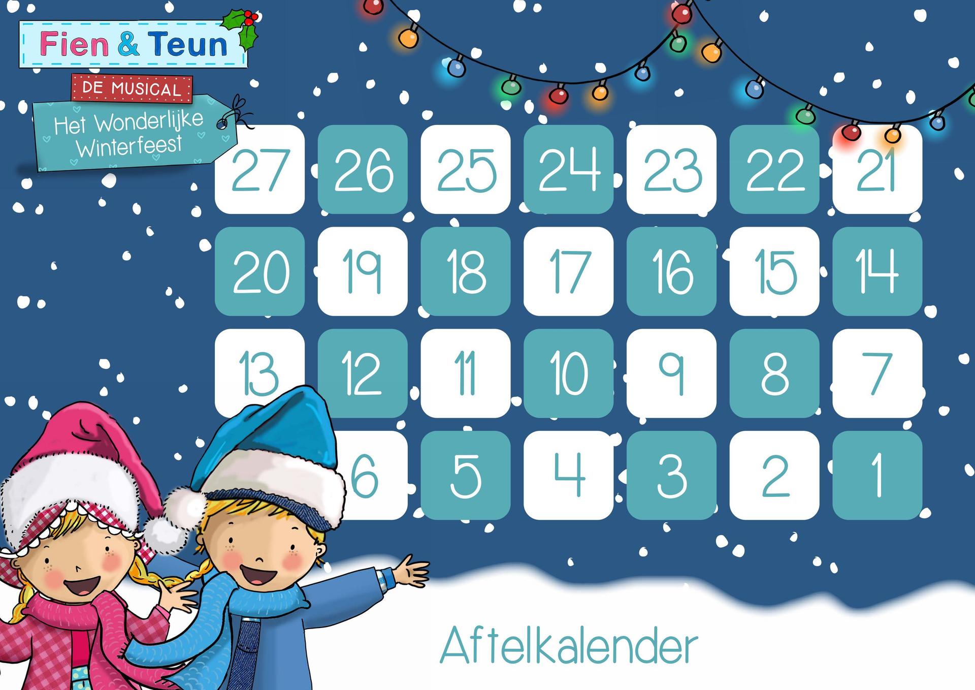 Aftelkalender Fien en Teun