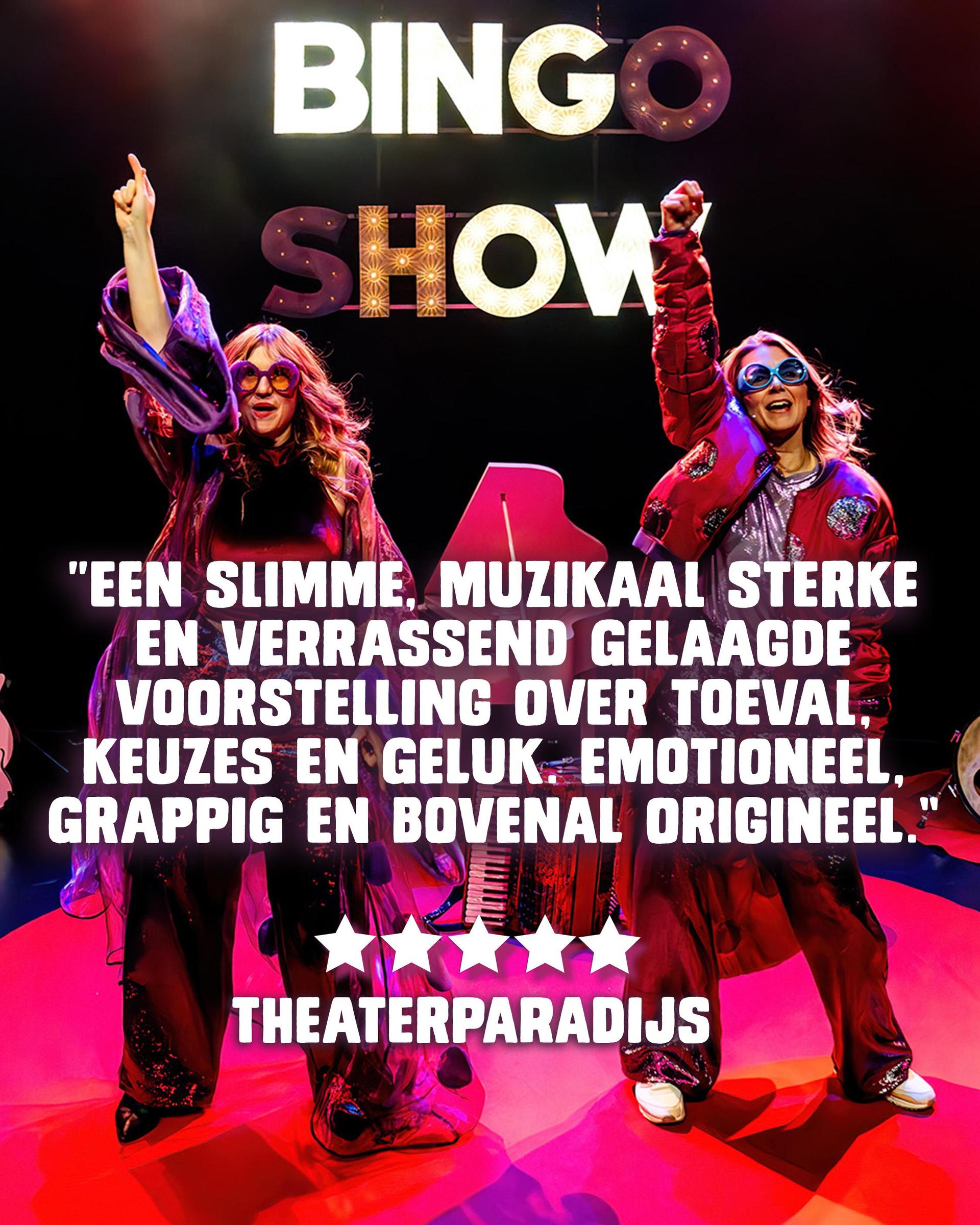 sterrenfoto's Maartje en Kine Bingo show