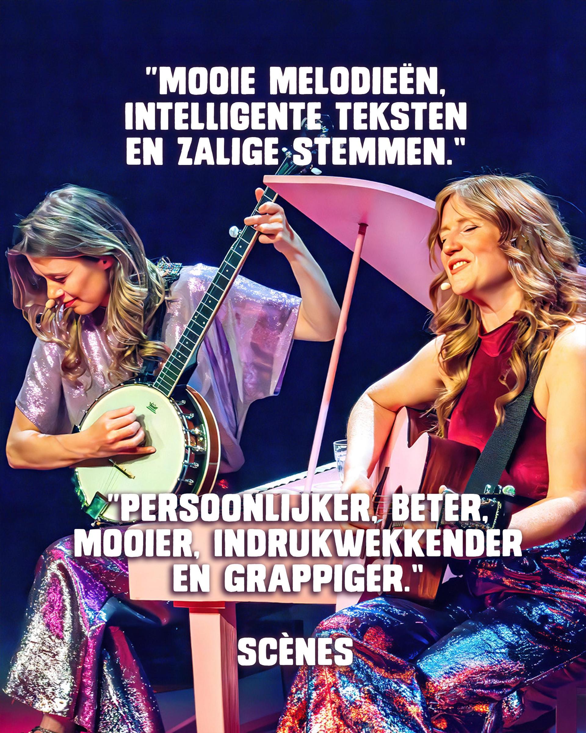 sterrenfoto's Maartje en Kine Bingo show