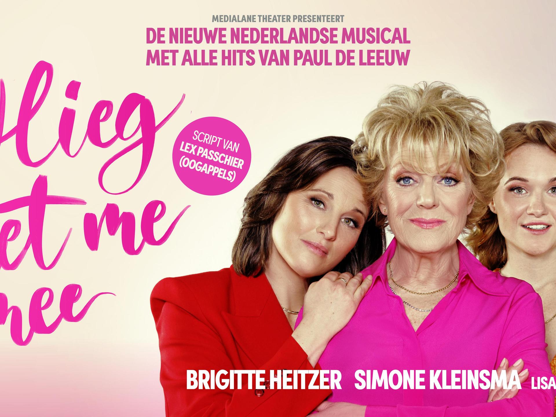 Vlieg Met Me Mee, Promotiebeeld Vlieg Met Me Mee - de Musical met oa Simone Kleinsma en Brigitte Heitzer