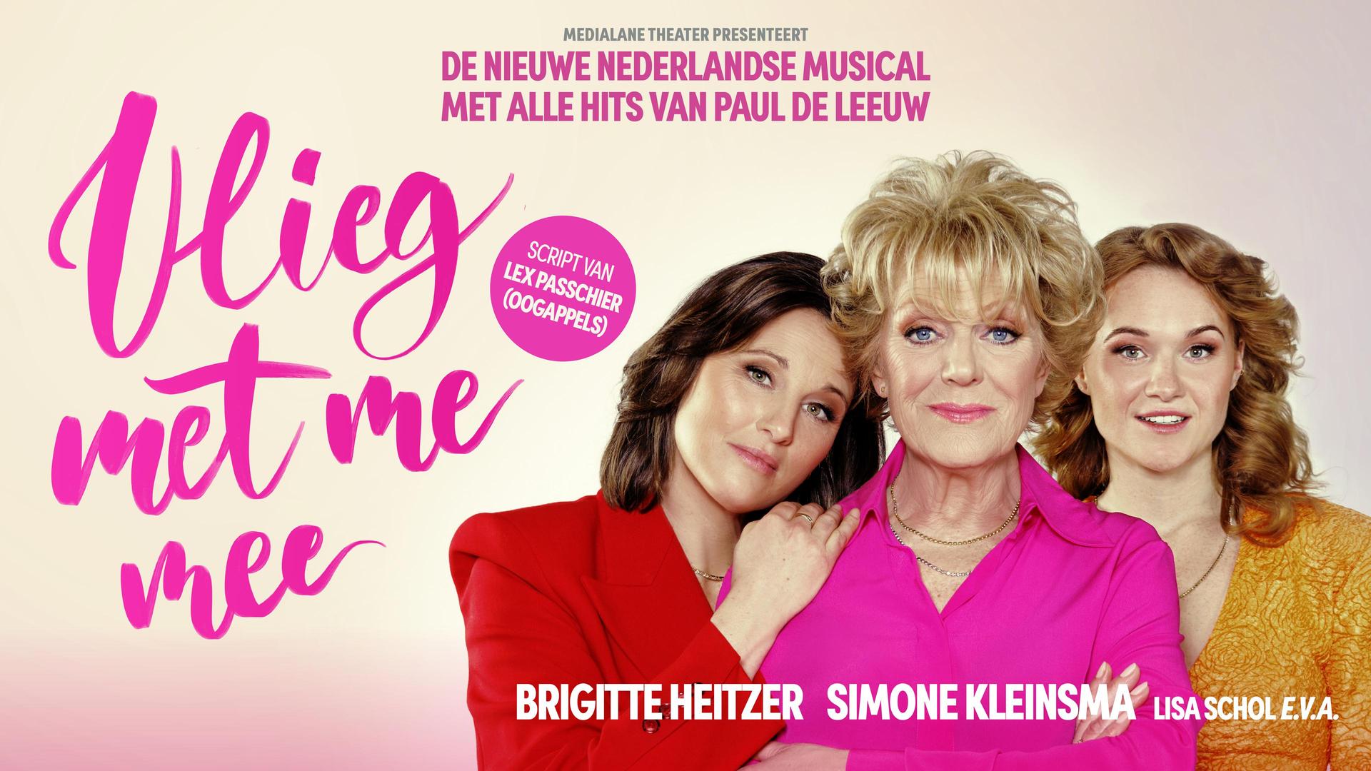 Vlieg Met Me Mee, Promotiebeeld Vlieg Met Me Mee - de Musical met oa Simone Kleinsma en Brigitte Heitzer