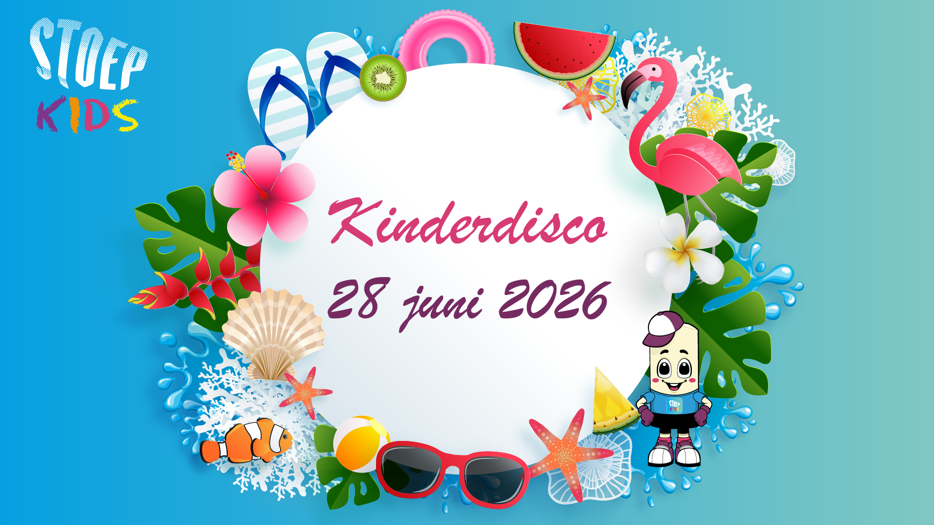 Stoep Kids Kinderdisco, Promotiebeeld Stoep Kids Disco 28 juni 2026