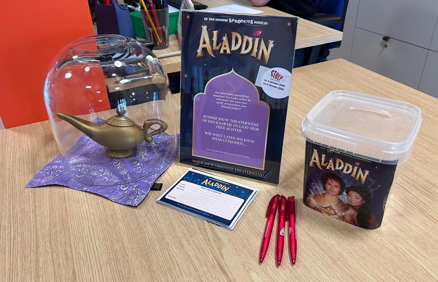 Doe een wens bij de lamp van Aladdin