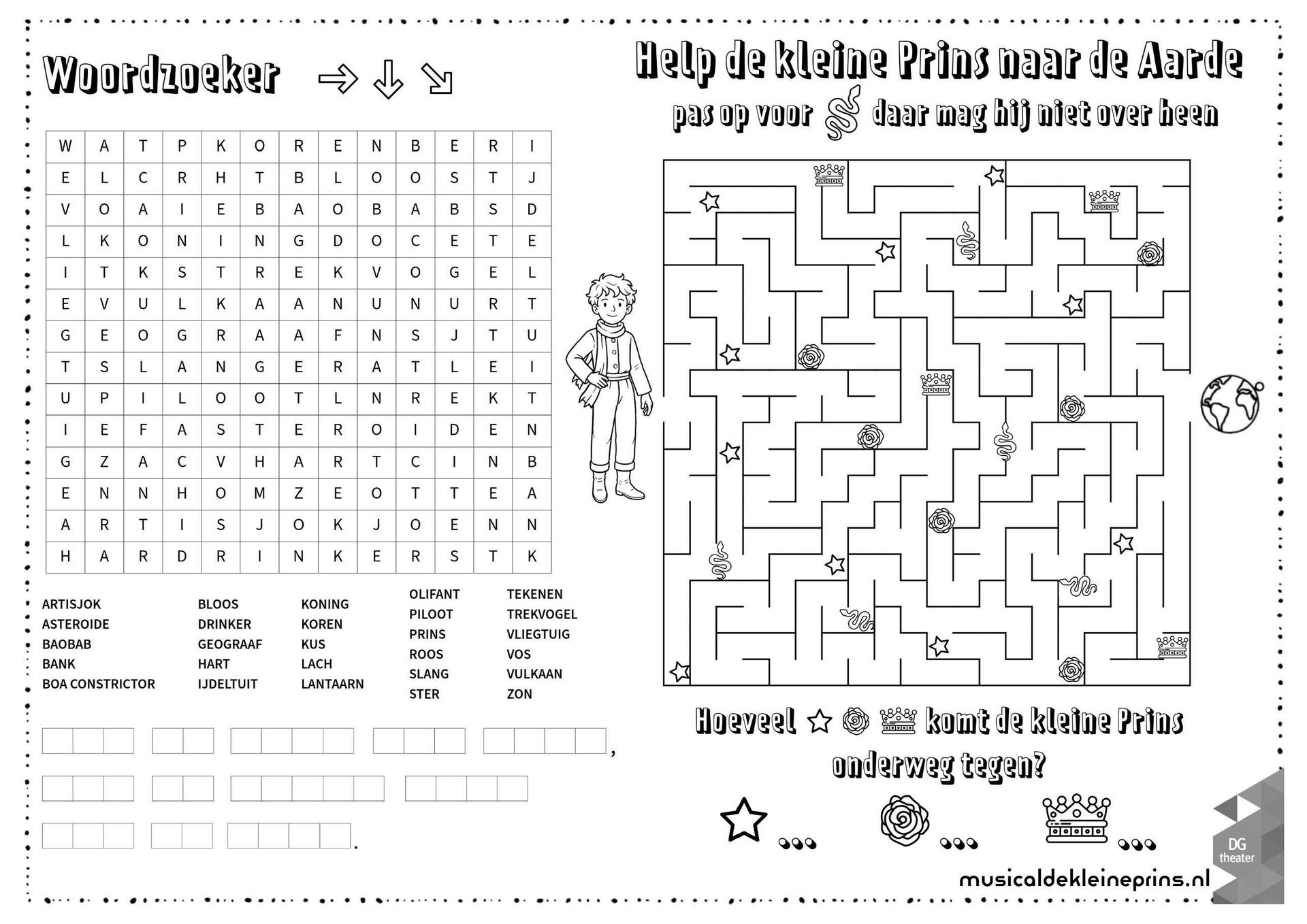 Puzzel en spelletjes boekje De Kleine Prins
