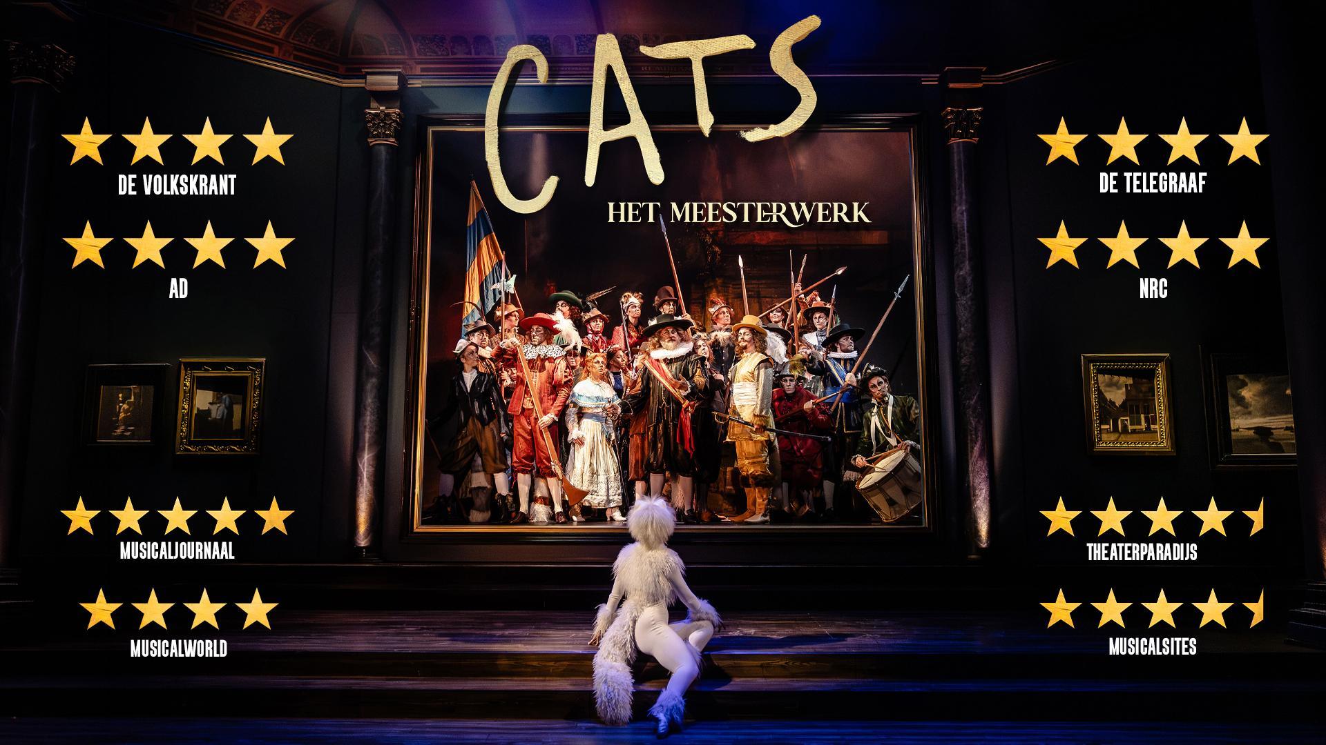 Sterrenbeeld CATS met alle sterren na de première gegeven