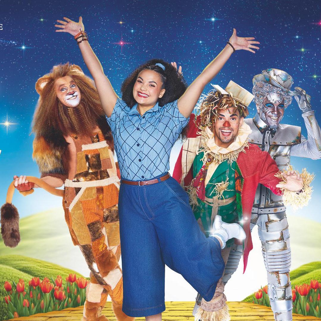 The Wiz, Promobeeld van The Wiz met 4 hoofdrolspelers Dorothy, leeuw , blikkenman en vogelverschrikker