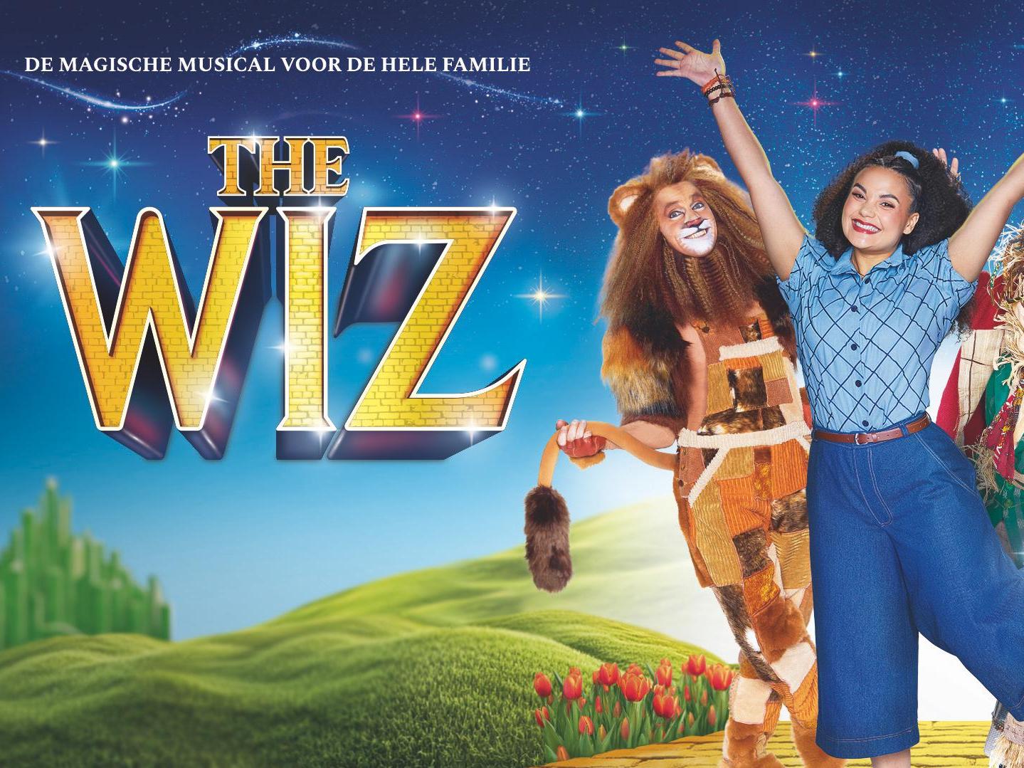 The Wiz, Promobeeld van The Wiz met 4 hoofdrolspelers Dorothy, leeuw , blikkenman en vogelverschrikker