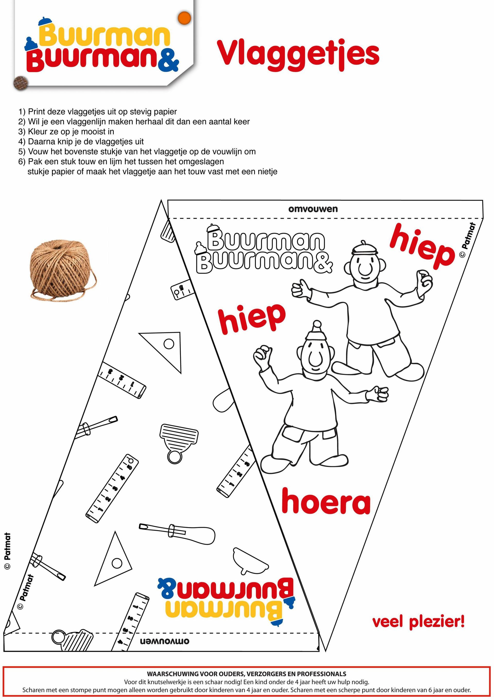 Inkleur vlaggetje Buurman en Buurman