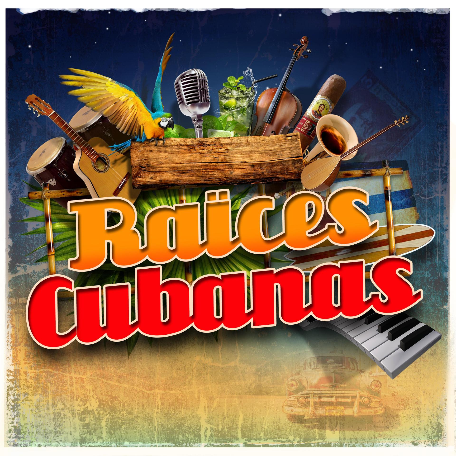 Raïces Cubanas, Afbeelding met logo van Raices Cubanas met danspaar erop en tropische vibes