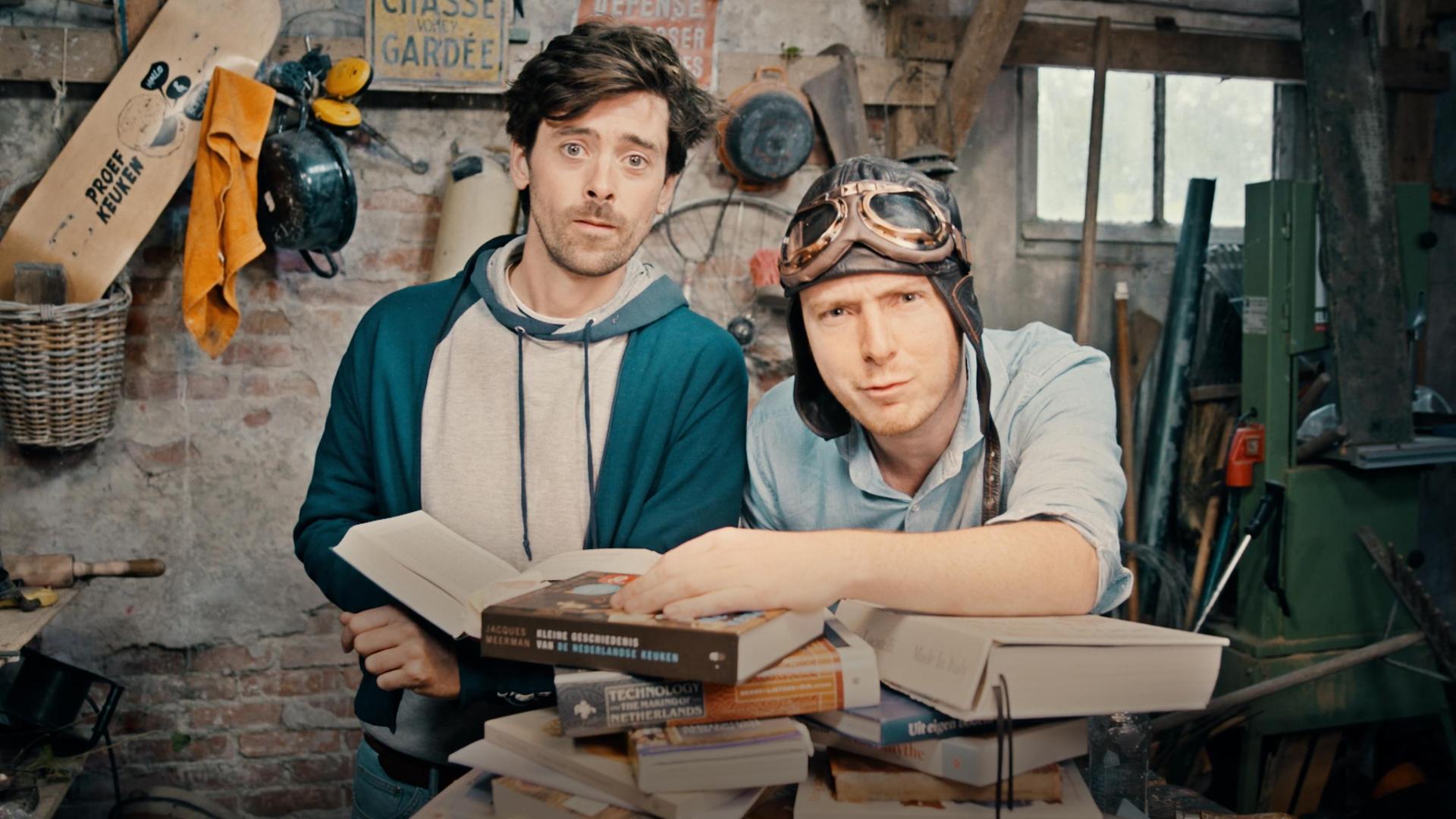 De Proefkeuken Theatershow (8+), Promotiefoto De Proefkeuken met Pieter Hulst en Willem Voogd