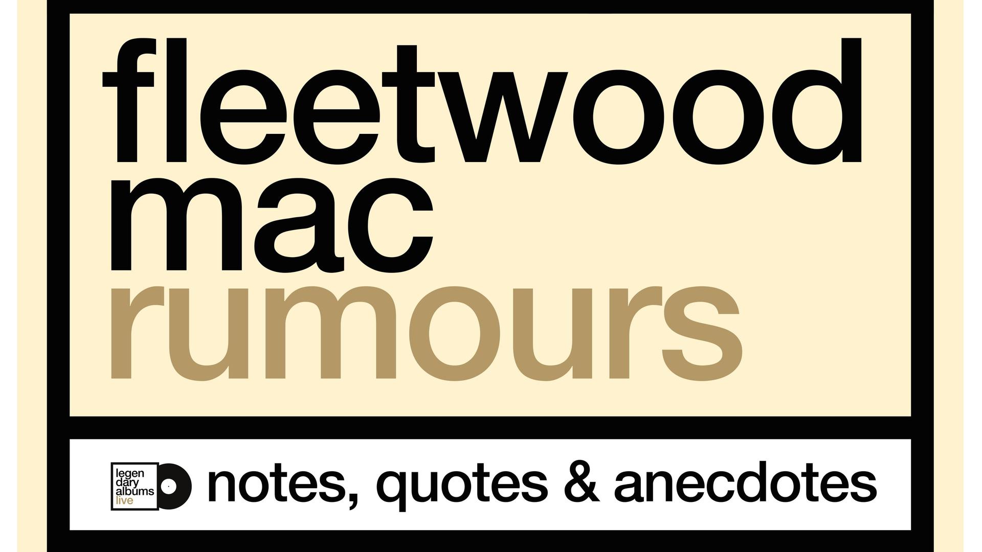 Legendary Albums Live, Foto albumomslag Fleetwood Mac Rumours