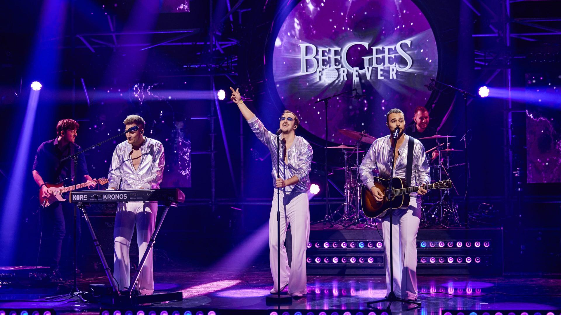 Bee Gees by Maincourse, Foto van Bee Gees Forever op het podium