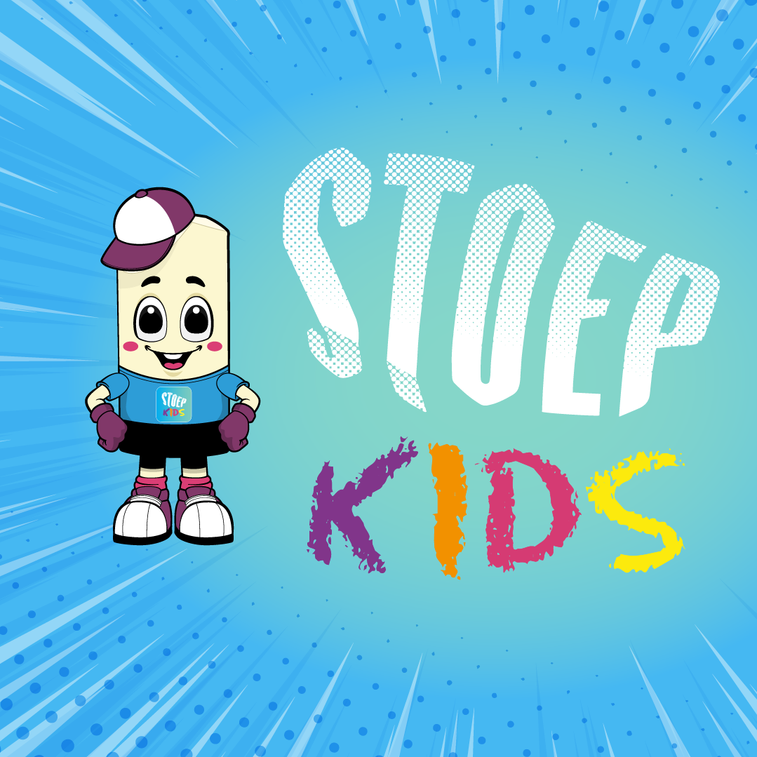 Stoep Kids Club met mascotte Krijtje.