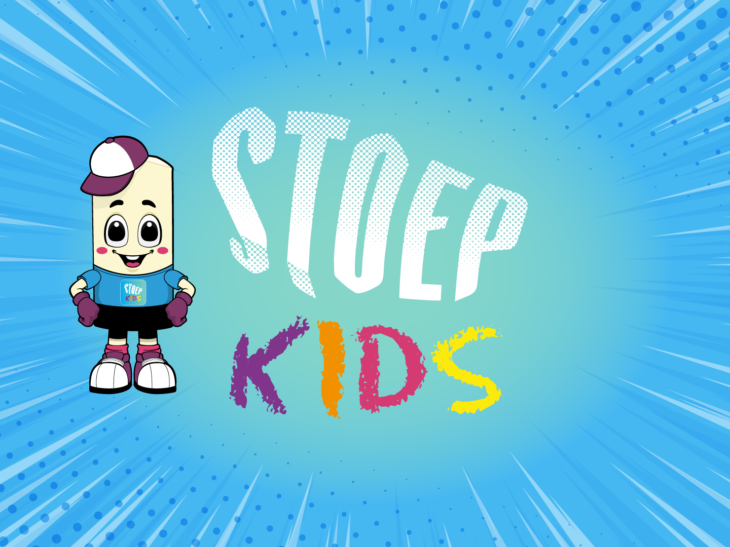 Stoep Kids Club met mascotte Krijtje.