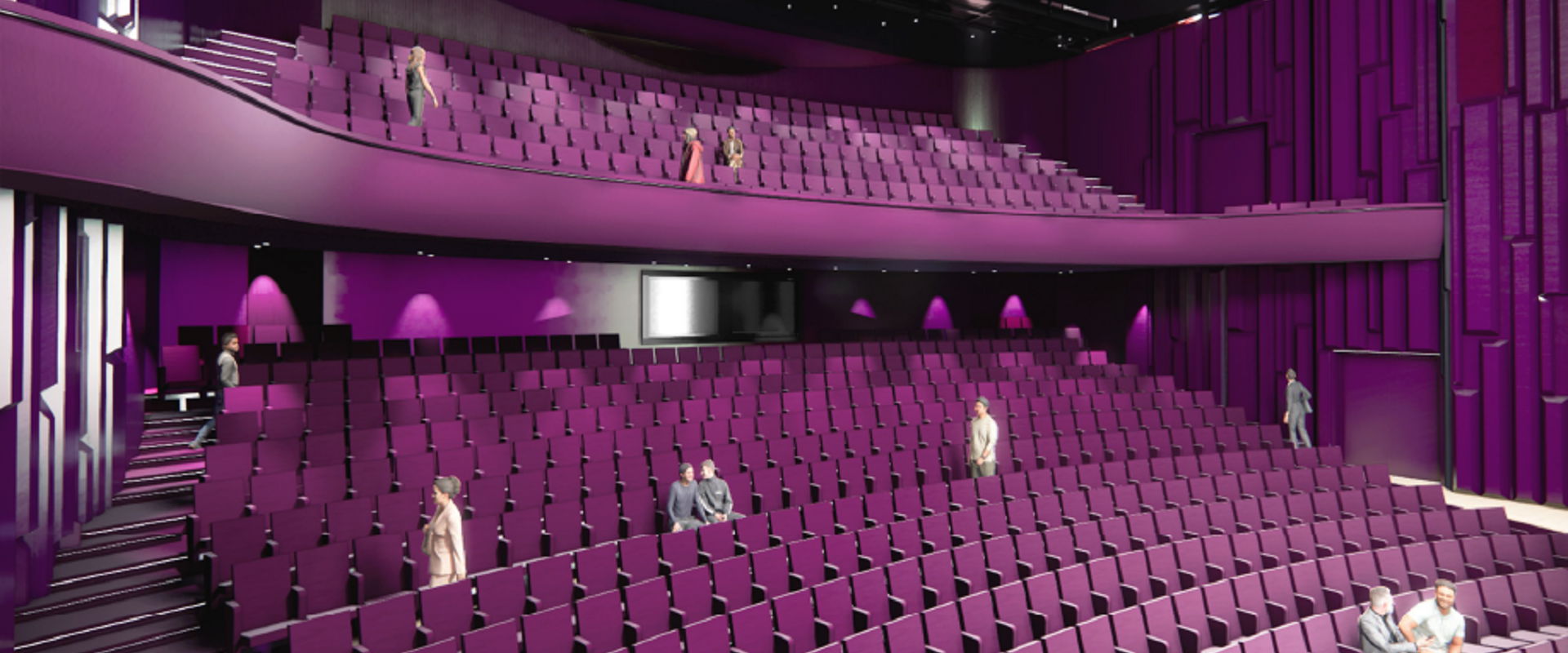 Theater de Stoep breidt uit!, Impressie van de Grote Zaal van Theater de Stoep van schuin bovenin gezien na de verbouwing