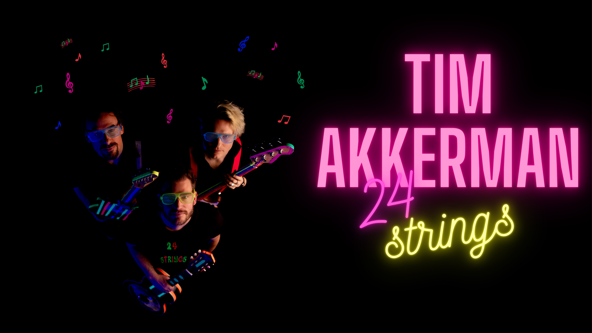 Tim Akkerman, Een foto van Tim Akkerman en zijn vaste gitarist Evert Zeevalkink met gitaren